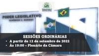 Convite para as Sessões Ordinárias do mês de setembro