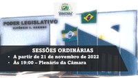 Convite para Sessões Ordinárias do Mês de Novembro