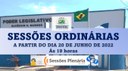 Sessões Ordinárias do mês de Junho