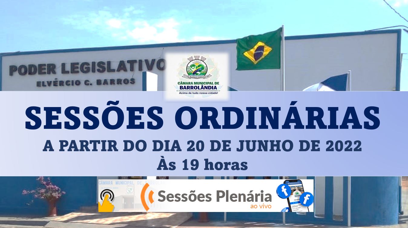 Sessões Ordinárias do mês de Junho