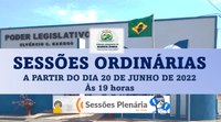 Sessões Ordinárias do mês de Junho